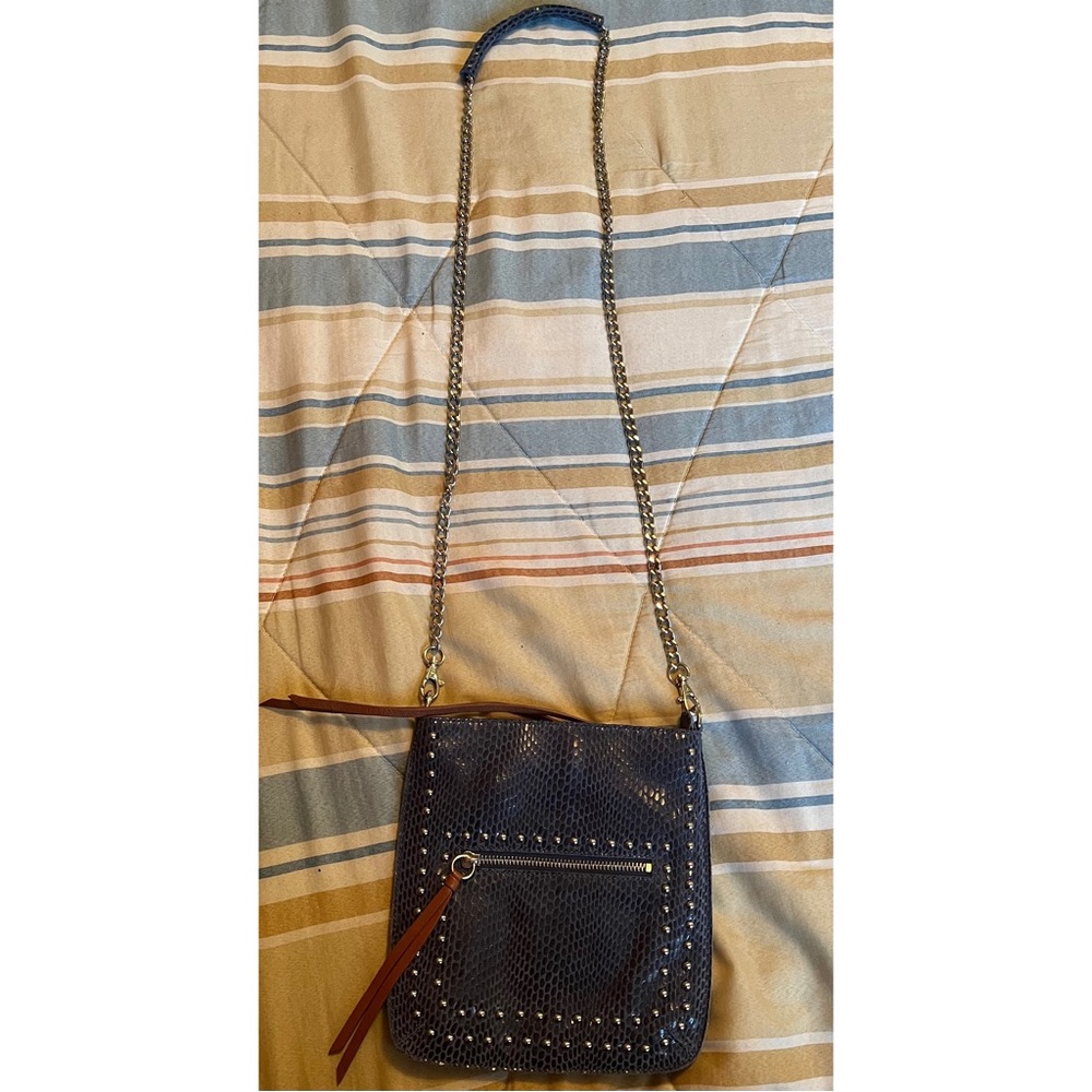 Sorial Blue Snake Print Crossbody Bag